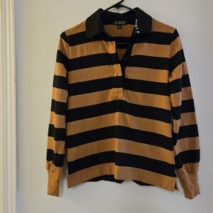 J.Crew long sleeve Halloween striped Rugby polo shirt